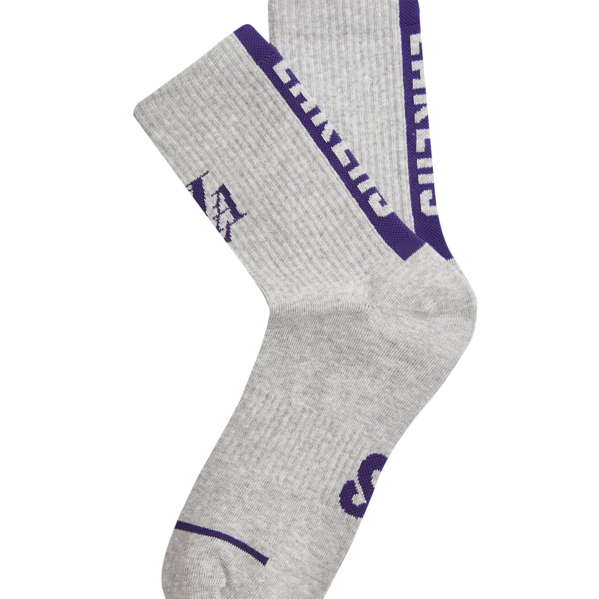 [NBA Collection] Los Angeles Lakers gray mid-calf socks (1 pair) 