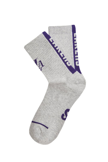 [NBA Collection] Los Angeles Lakers gray mid-calf socks (1 pair) 