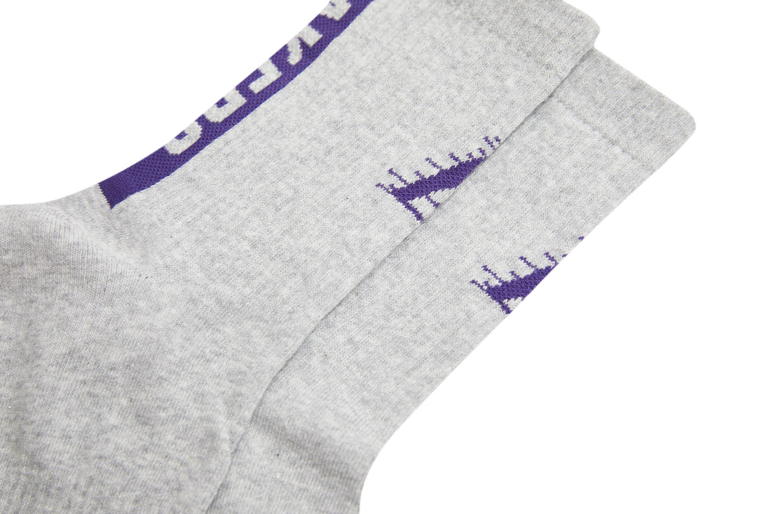 [NBA Collection] Los Angeles Lakers gray mid-calf socks (1 pair) 