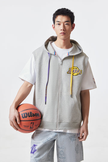 [NBA Collection] Los Angeles Lakers T-shirt hooded vest two-piece set 