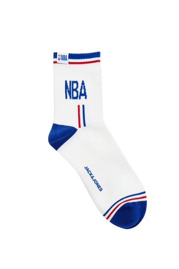 [NBA Collection] NBA LOGO white mid-calf socks (1 pair) 