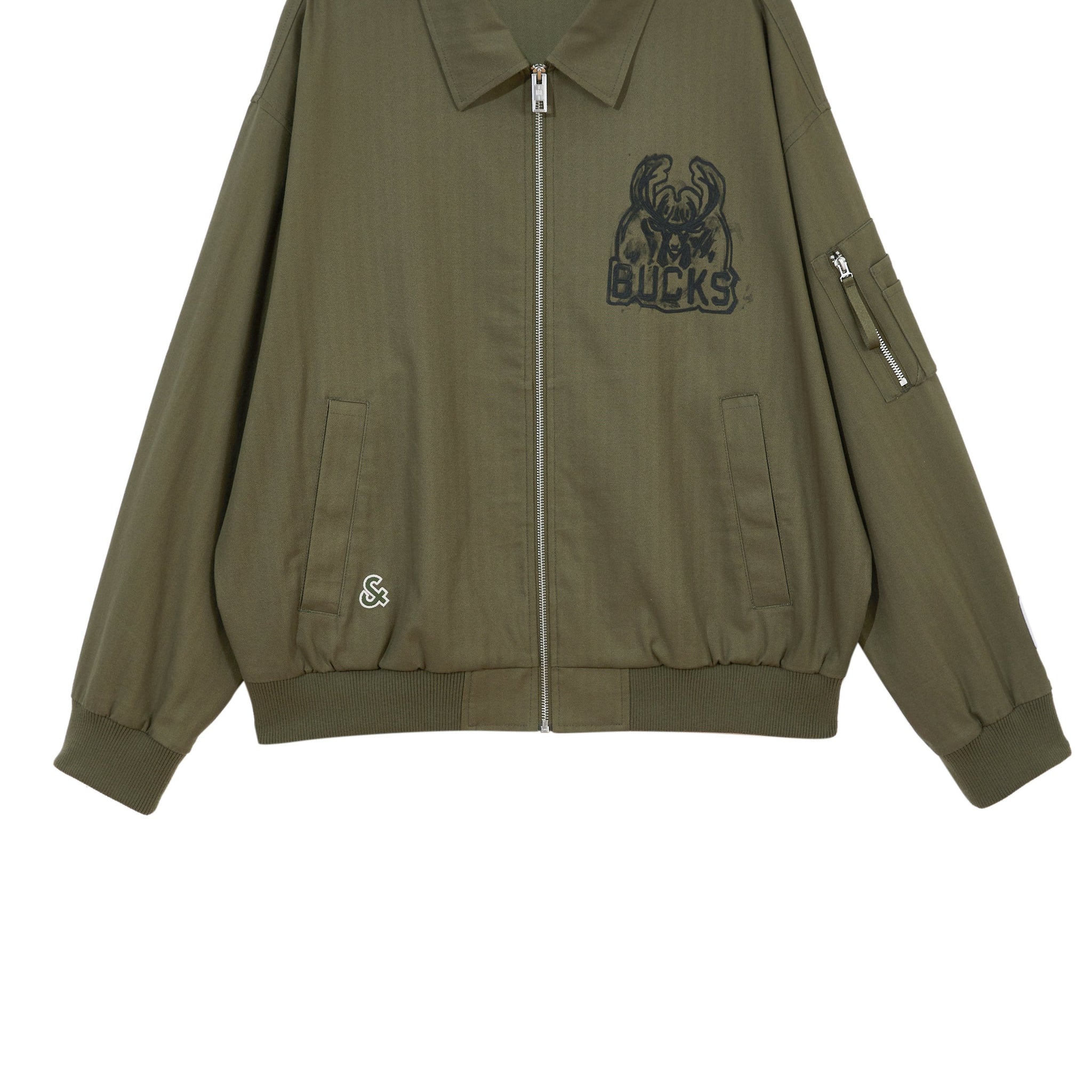 【NBA Collection】NBA Milwaukee Bucks wide zipper jacket