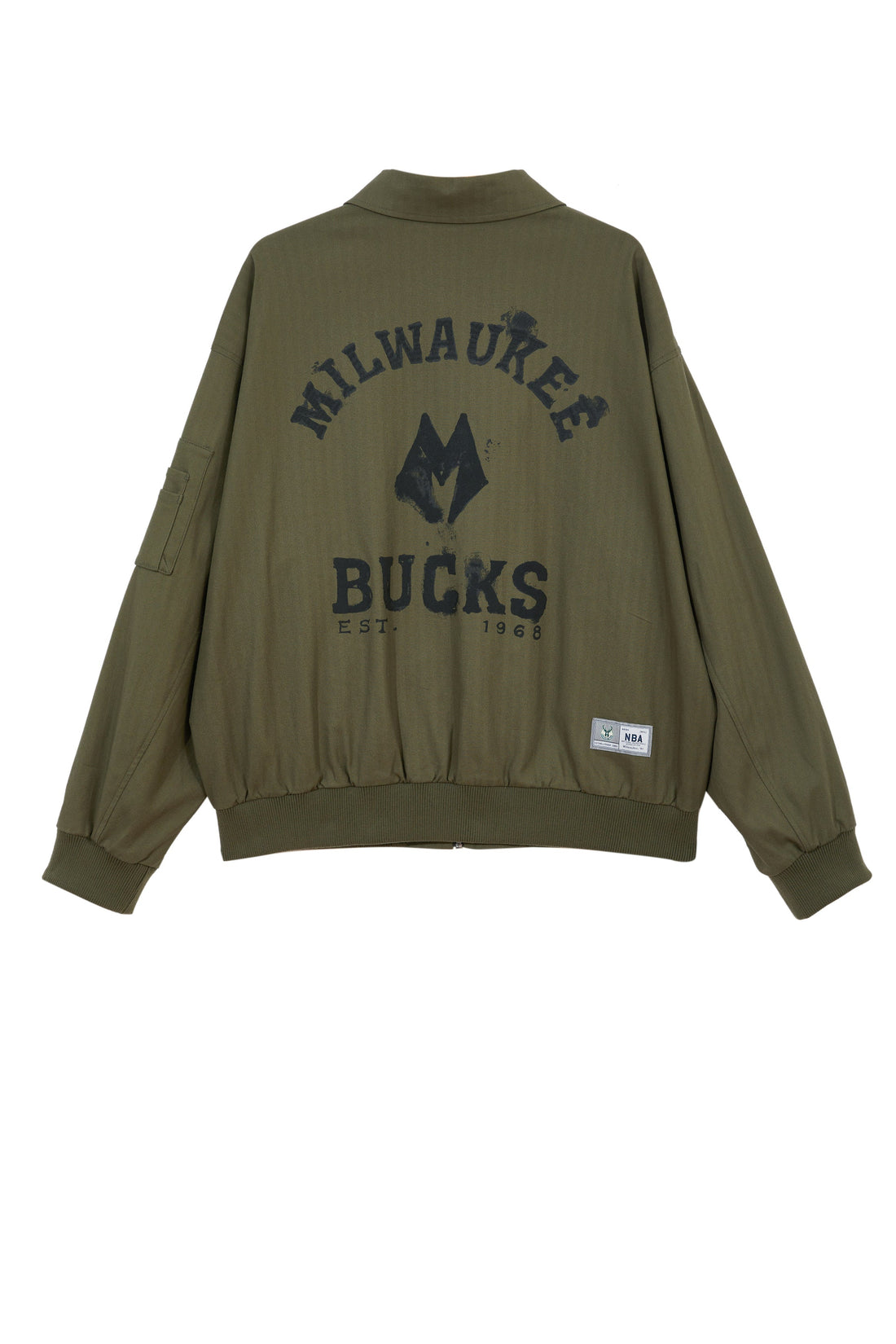 【NBA Collection】NBA Milwaukee Bucks wide zipper jacket