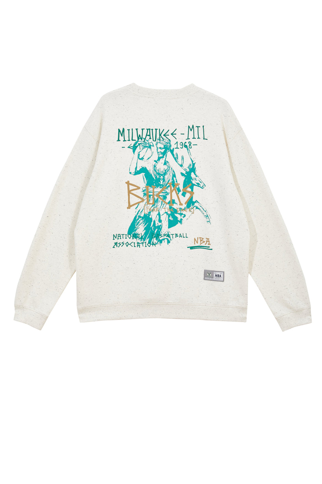 [NBA Collection] NBA Milwaukee Bucks long-sleeve sweatshirt 